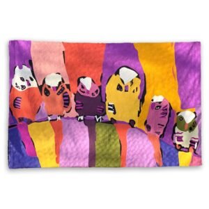 Karen Napaljarri Barnes - Budgerigars - Kilim (L)