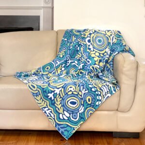 Cedric Varcoe Aboriginal Artist throw rug Better World Arts Flying Fox Fabrics