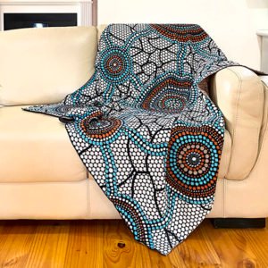 Cotton Throw Rug - Bianca Gardiner Dodd - Migration Patterns