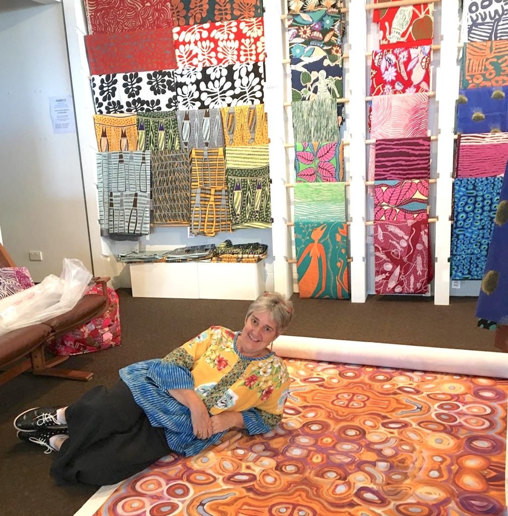 flick on fabric Flying Fox Fabrics Songlines Felicity Wright