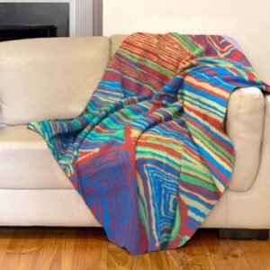 Cotton Throw Rug - Judy Watson - Snake Vine Dreaming