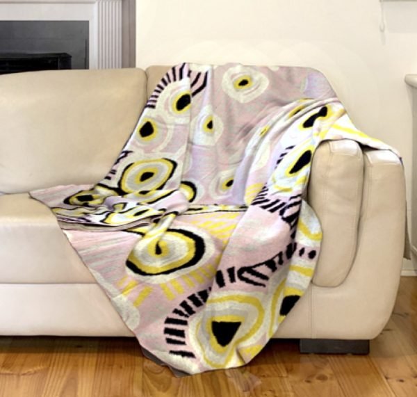 Cotton Throw Rug - Murdie Morris - Two Dogs Dreaming