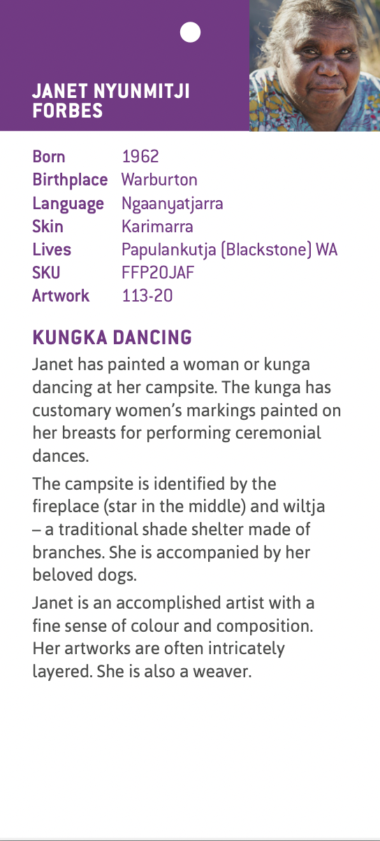 Jules - Papulankutja - Dancing Lady (Printed in Oz) - Image 8