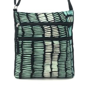 Delia bag, fabric is Pandanus Baskets design by Kieren Karritpul from Merrepen Arts made by flying Fox Fabrics