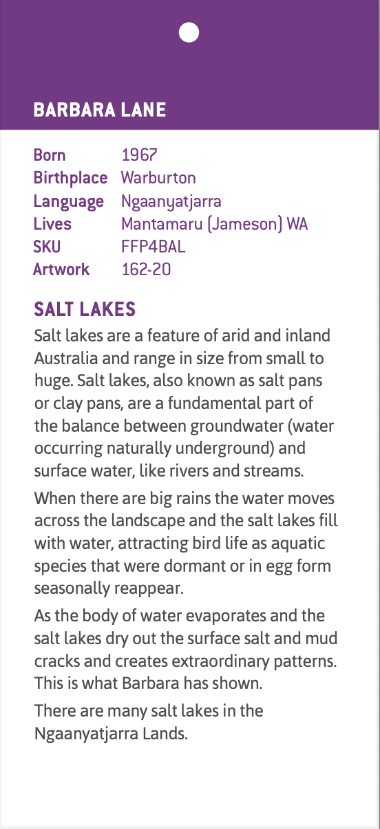 Delia - Papulankutja - Salt Lakes (Printed in Oz) - Image 5