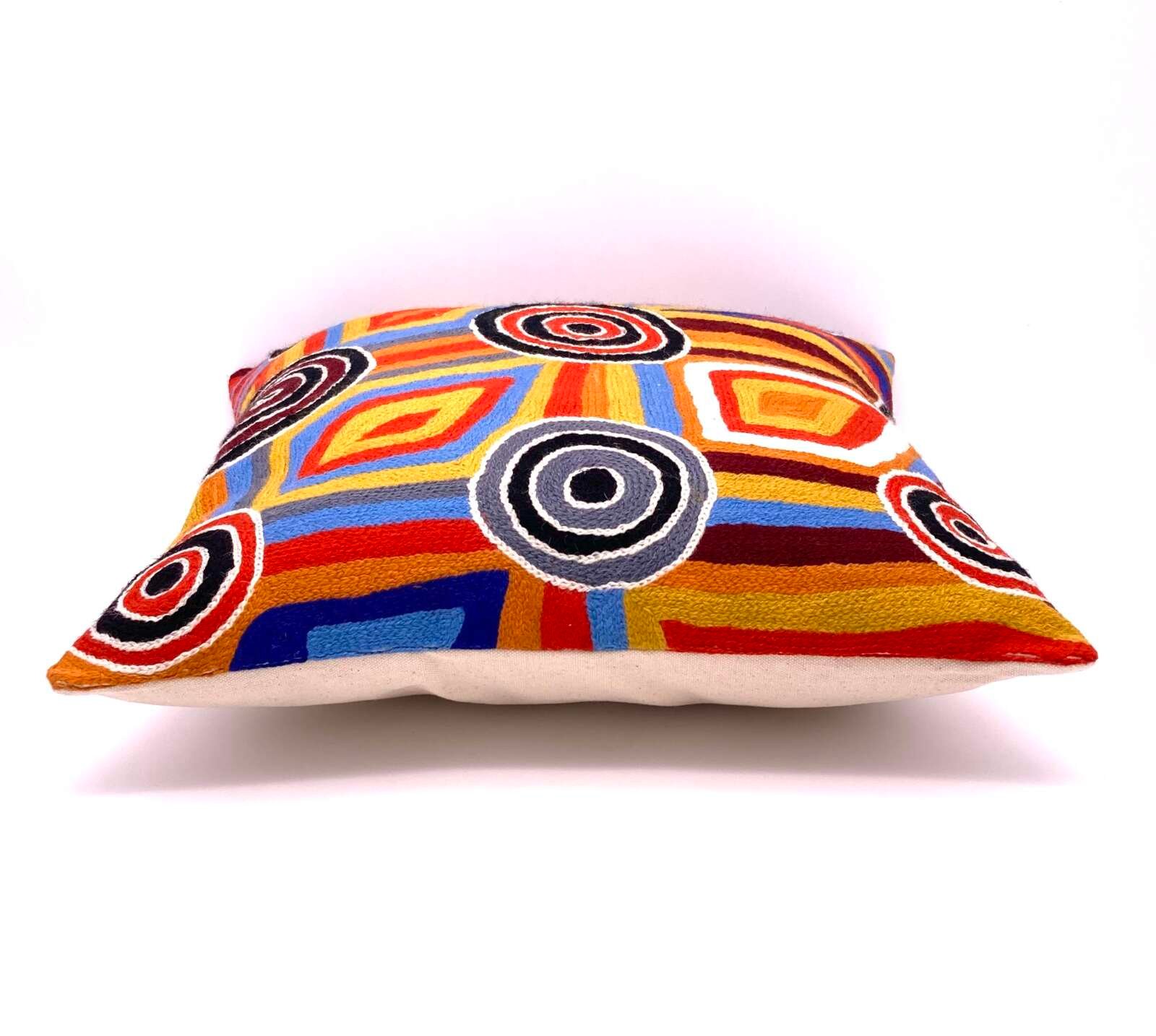 Cushion - Mary Napangardi Brown - Body Painting - Image 3