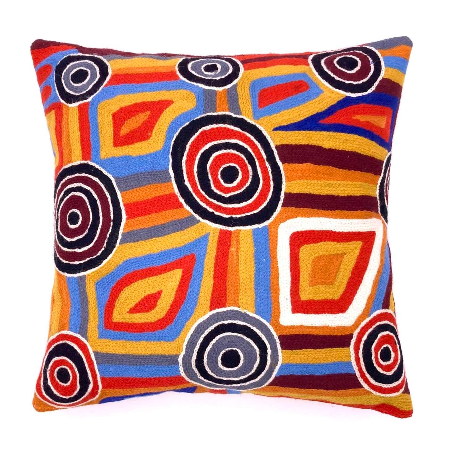 Cushion - Mary Napangardi Brown - Body Painting