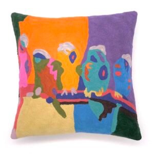 Cushion - Karen Barnes - Budgerigars