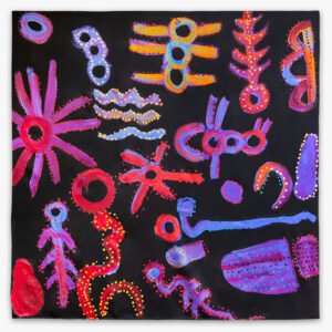 Silk scarf - Bush Trip by Cassaria Young Hogan