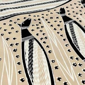 Fruit bats on sand linen - Roy Burnyila