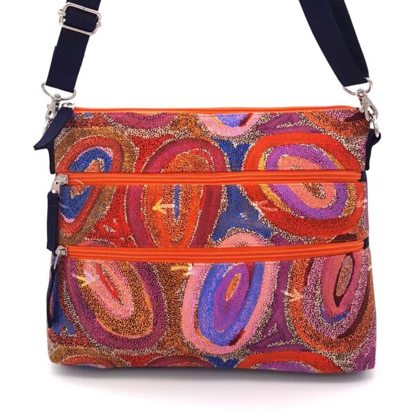Charlotte bag made from Emu fabric by Flying Fox Fabrics